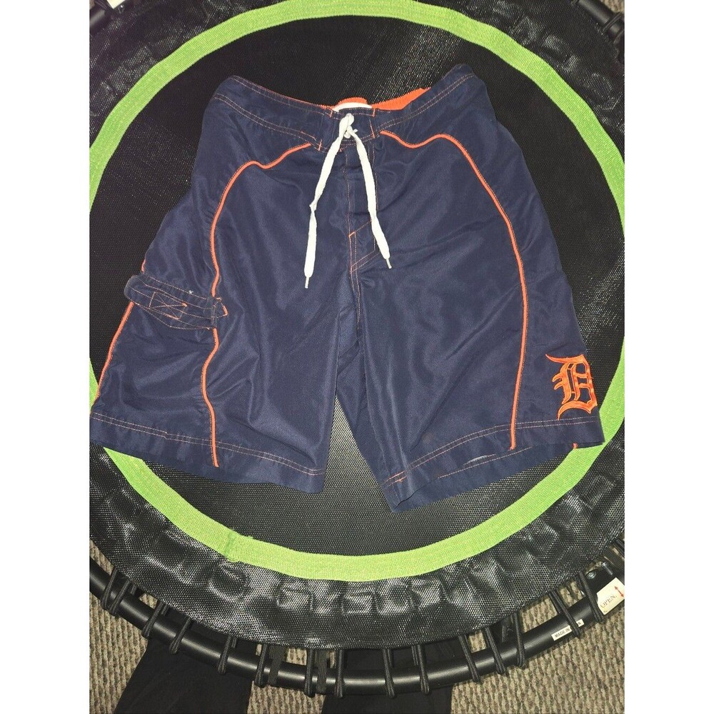 Detroit Tiger's Swim Trunks Navy Blue with Orange Trim
